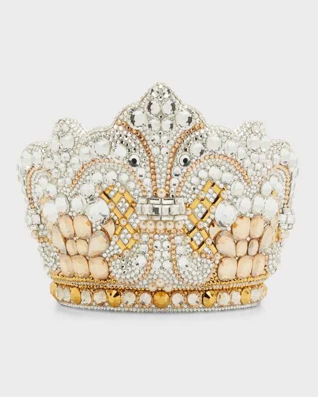 Crown Allover Crystal Minaudiere